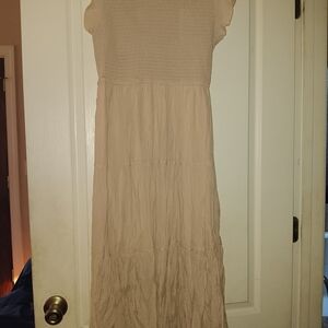 Source Unknown Cream Maxi Dress